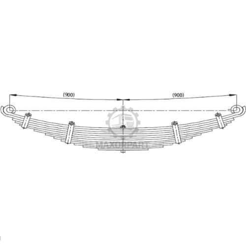 M1024 Front Spring 83434006005 for MAN 26281