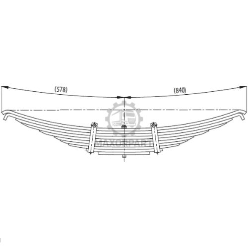 M1052 Additional Axle Spring 7C465560BB for FORD CARGO 3235/4030