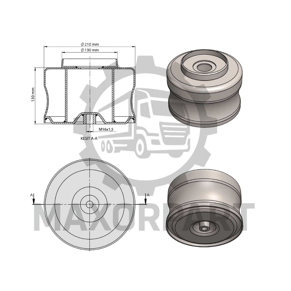 M203186 VOLVO - MERCEDES KAMYON KÖRÜK ALT PİSTONU