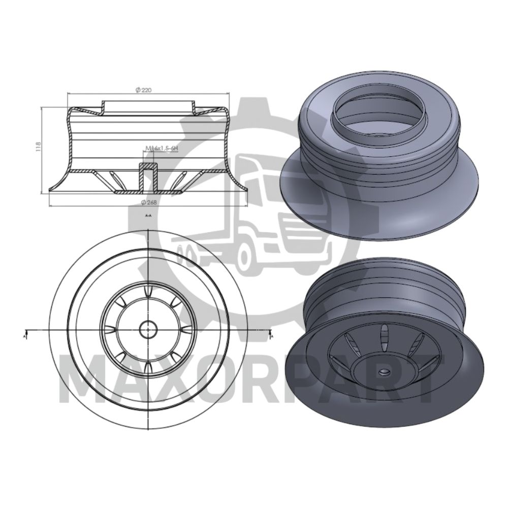 M203245 MERCEDES ACTROS KÖRÜK ALT PİSTONU