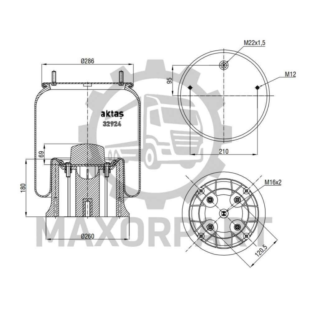 M32924KPP Plastik Pistonlu Körük (Aktaş)