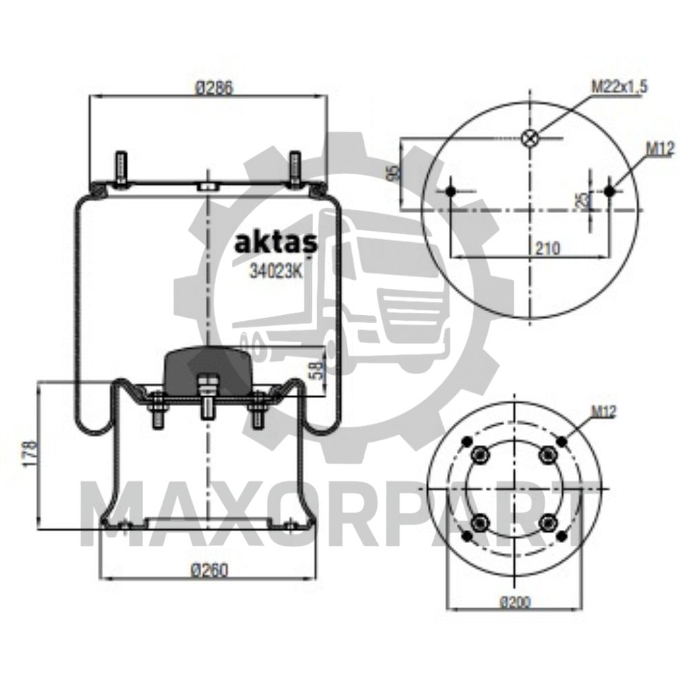 M34023C Pistonlu Körük (Aktaş)