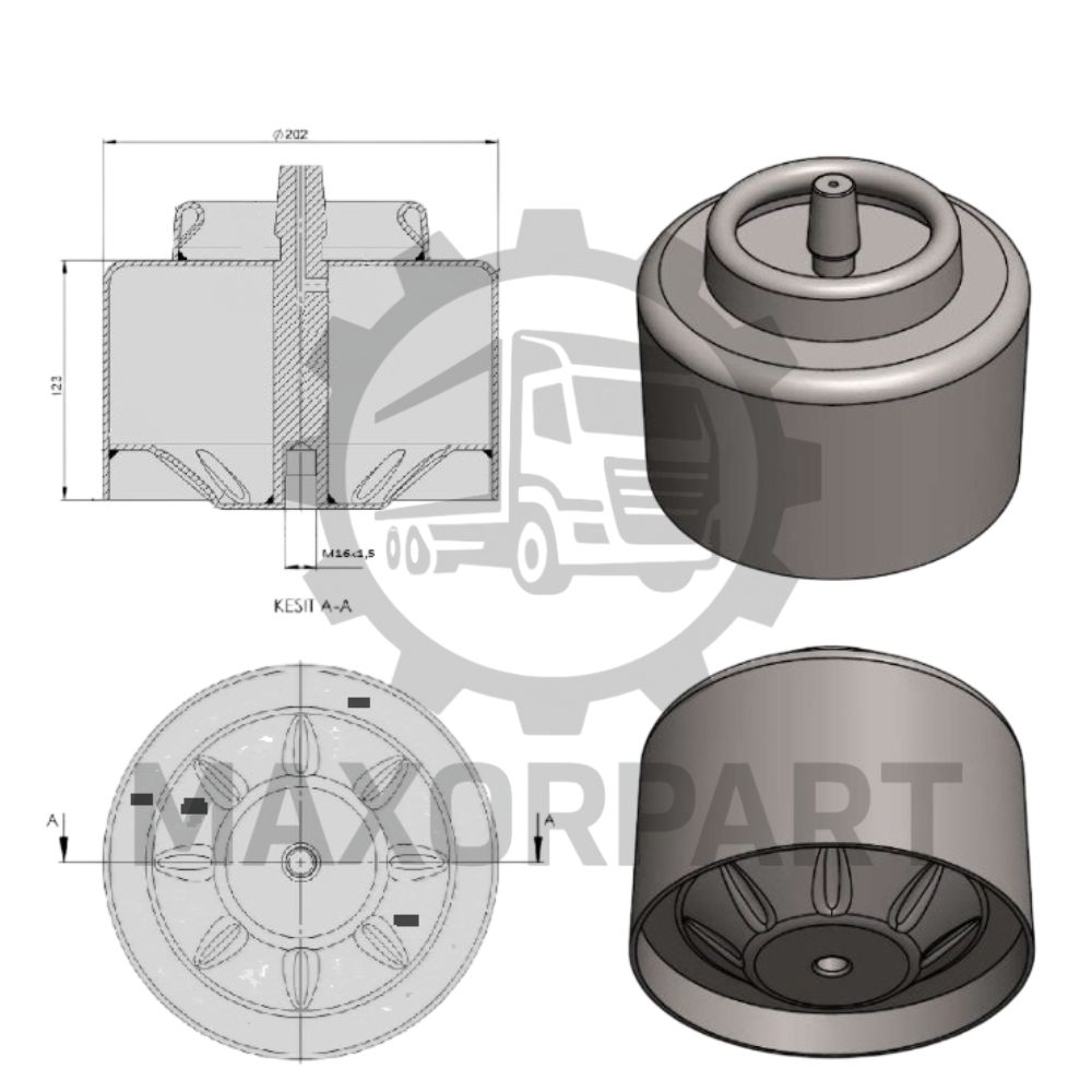 MTRP1001 MERCEDES TRAVEGO KÖRÜK ALT PİSTONU